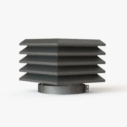 SOMBRERETE EXTRAC. CUADRADO GRIS Ø310